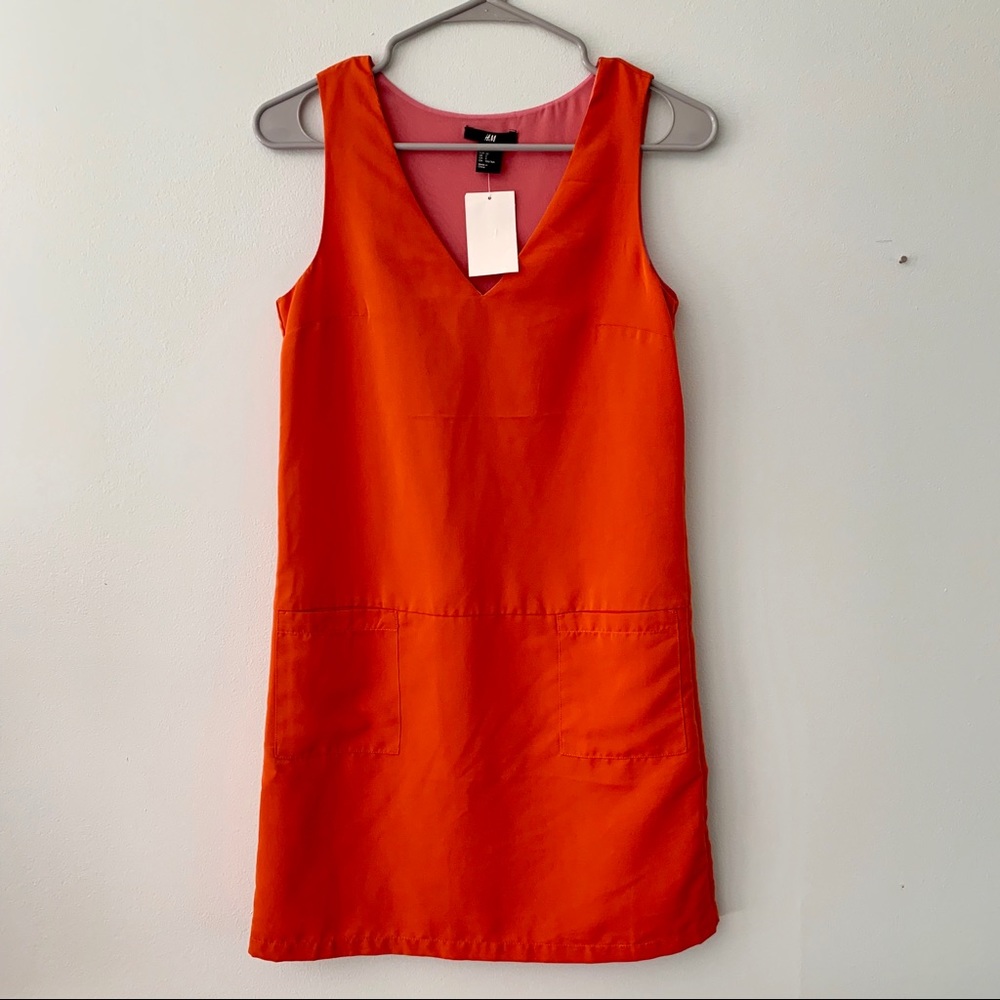 H&M Orange Shift Dress w/ Pockets!!